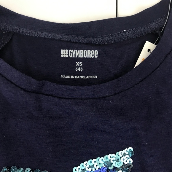 Gymboree Blue Sequined Cherry Shirt Size 4 XS - Picture 2 of 5